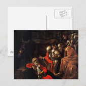 Carte Postale Adoration des bergers par Caravaggio (1609) (Devant / Derrière)