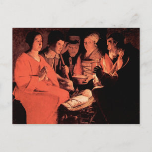Carte Postale Adoration des bergers par Georges de La Tour