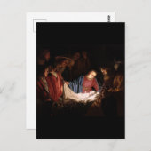 Carte Postale Adoration des bergers par Gerard van Honthorst (Devant / Derrière)