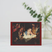 Carte Postale Adoration des bergers par Gerard van Honthorst (Debout devant)