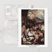 Carte Postale Adoration Des Bergers Par Guido Reni (Devant / Derrière)