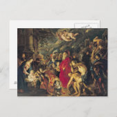 Carte Postale Adoration des Mages, 1610 (Devant / Derrière)