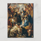 Carte Postale Adoration des Mages par Jacob Jordaens (Devant)
