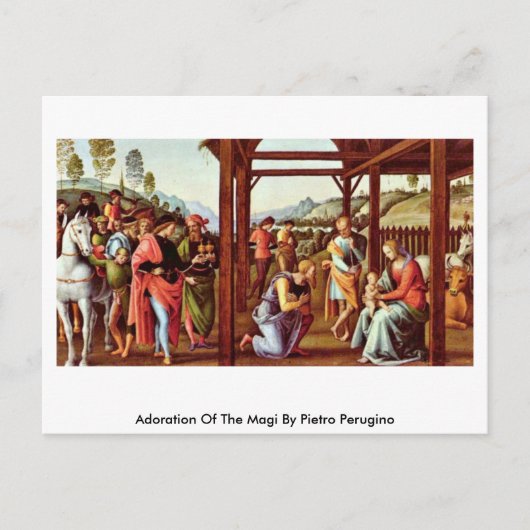 Carte Postale Adoration Des Mages Par Pietro Perugino (Devant)
