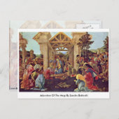 Carte Postale Adoration Des Mages Par Sandro Botticelli (Devant / Derrière)