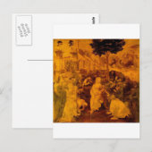 Carte Postale Adoration des Magi par Leonardo da Vinci (Devant / Derrière)