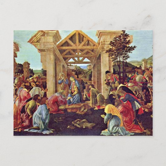 Carte Postale Adoration Des Magi (Washington) Par Botticelli (Devant)