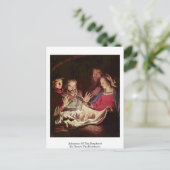 Carte Postale Adoration Du Berger Par Gerard Van Honthorst (Debout devant)
