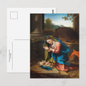 Carte Postale Adoration du Christ enfant par Correggio (Devant / Derrière)