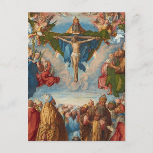 Carte Postale Adoration du détail de la Trinité par Albrecht Dur (Devant)