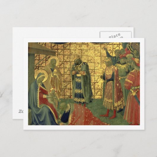 Carte Postale Adoration of the Magi, détail from a predella pane (Devant / Derrière)