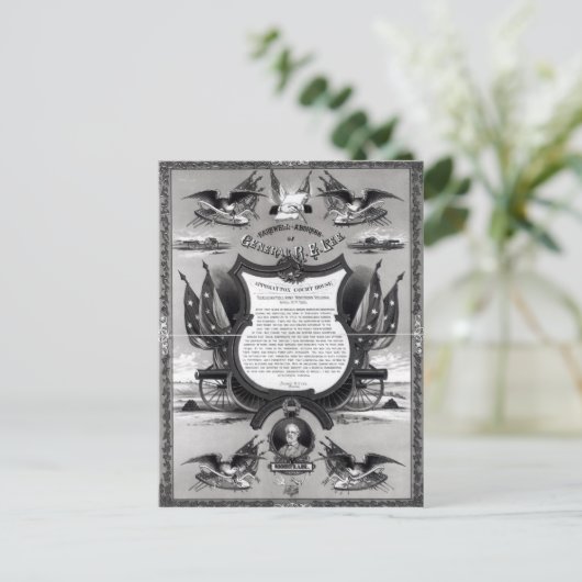 Carte Postale Adresse d'adieu du général Robert E. Lee (Debout devant)