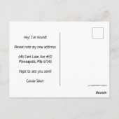 Carte Postale Adresse de nouvelle maison en déménagement Cactus  (Dos)