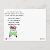 Carte Postale Adresse Faire-part Fiat 500 Cadeaux de Noël (Dos)
