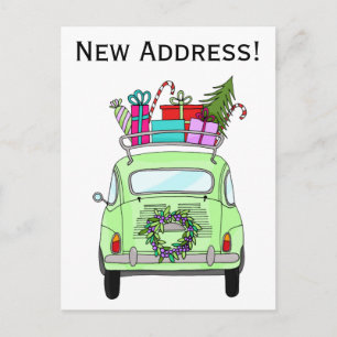 Carte Postale Adresse Faire-part Fiat 500 Cadeaux de Noël