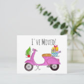 Carte Postale Adresse Scooter de Noël classique Faire-part (Debout devant)