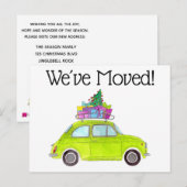 Carte Postale Adresse Voiture verte Faire-part avec cadeau de No (Devant / Derrière)