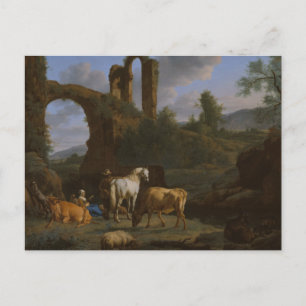 Carte Postale Adriaen van de Velde - Paysage pastoral
