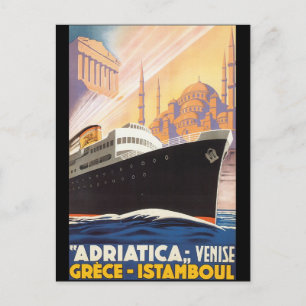 Carte Postale Adriatica Lines - Poster Vintage voyage