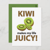 Carte Postale Adulte aux fruits de Kiwi (Devant / Derrière)