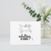 Carte Postale Adulte est dur et drôle (Debout devant)