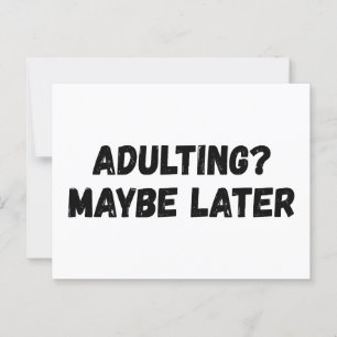 Carte Postale Adulte Peut-Être Plus Tard