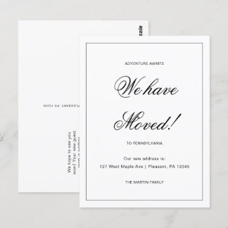 Carte Postale Adventure Attend une nouvelle adresse Moving Faire