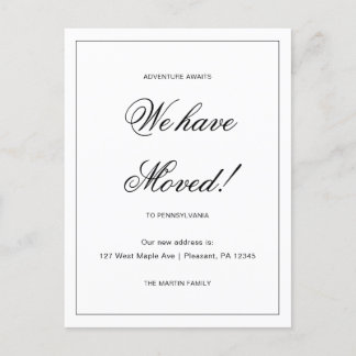 Carte Postale Adventure Attend une nouvelle adresse Moving Faire