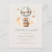 Carte Postale Adventure Await Teddy Bear Baby shower (Devant)