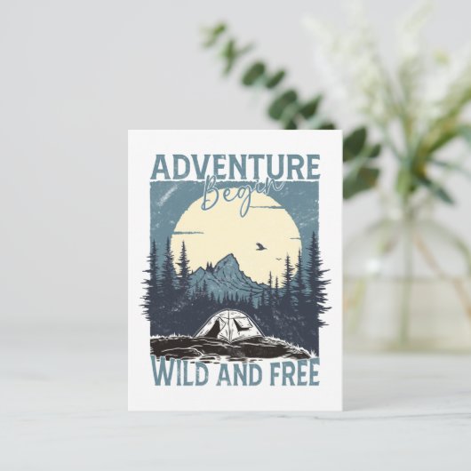 Carte Postale Adventure Begin - Wild and Free (Debout devant)