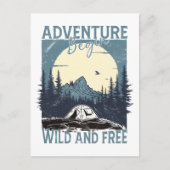Carte Postale Adventure Begin - Wild and Free (Devant)