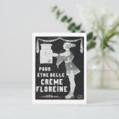Carte Postale Advertisement, crème floreine (Debout devant)