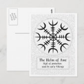 Carte Postale AEgishjálmr - Casque viking de la protection Awe N (Devant / Derrière)