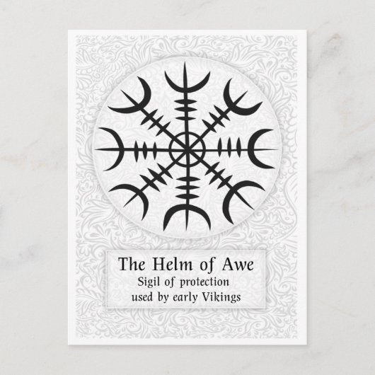 Carte Postale AEgishjálmr - Casque viking de la protection Awe N (Devant)