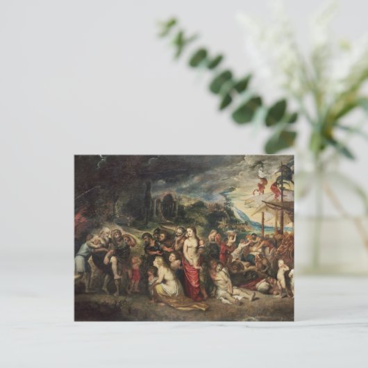 Carte Postale Aeneas se prépare à conduire les Trojans en exil (Debout devant)