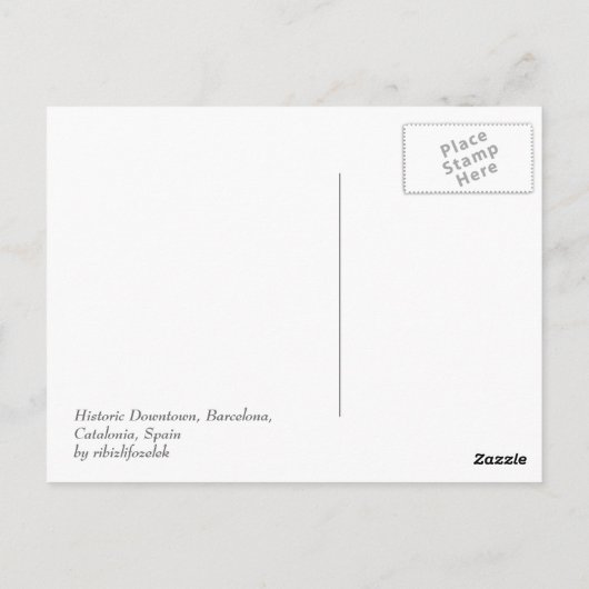 Carte Postale Aerial de Barcelone (Dos)