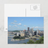 Carte Postale Aerial Downtown Pittsburgh Skyline (Devant / Derrière)