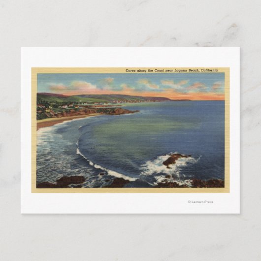 Carte Postale Aérien des criques le long de la côte (Devant)