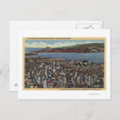 Carte Postale Aérien du centre-ville entier (Devant / Derrière)