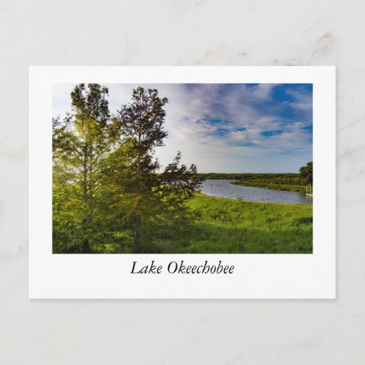 Carte Postale Aérien du lac Okeechobee (Devant)
