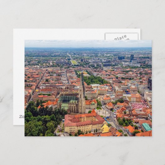 Carte postale aérienne Zagreb (Devant / Derrière)