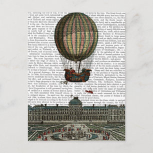 Carte Postale Aéronef au-dessus de la ville