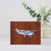Carte Postale Aéronef Classique Chrome Cessna Flying Mahogany (Debout devant)