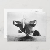 Carte Postale Aéronef de Zeppelin, 1908 (Devant / Derrière)