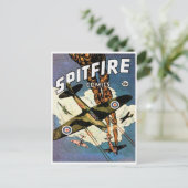 Carte Postale Aéronefs d'avions de chasse Spitfire - Deuxième Gu (Debout devant)