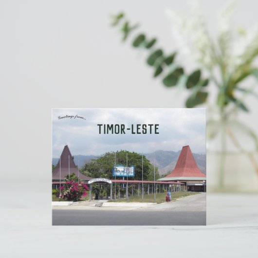 Carte Postale Aéroport à Dili Timor Oriental (Debout devant)