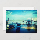 Carte Postale Aéroport dans la pluie (Devant / Derrière)