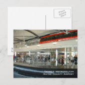 Carte Postale Aéroport de Detroit Metropolitan Wayne (Devant / Derrière)