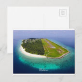 Carte Postale Aéroport de Dharanvandhoo, Maldives (Devant / Derrière)