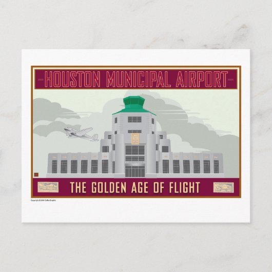 Carte Postale Aéroport d'Hobby TRAVEL-Houston (Devant)